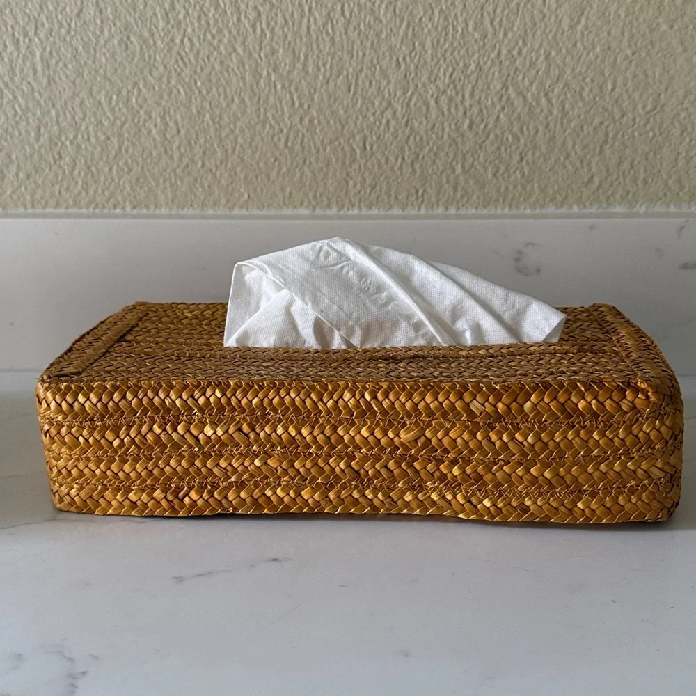 Vintage Rosenthal Netter Rattan Tissue Box Made in Italy